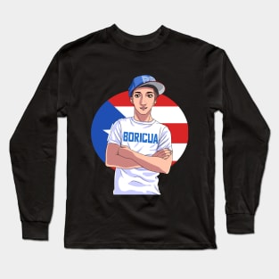 Boricua Puerto Rican Strong Pride Puerto Rico Flag Long Sleeve T-Shirt